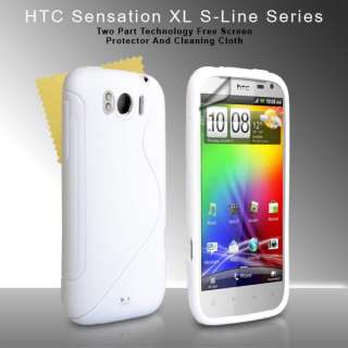Neu Weiß Silikon S Line Schutz Hülle / Tasche Für HTC Sensation XL 