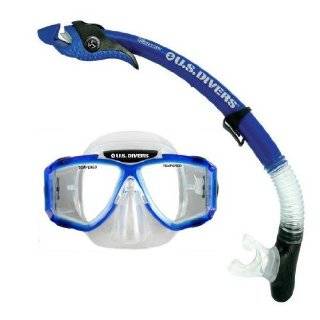 US Divers Adult Sideview LX Purge Mask and Paradise Dry LX Snorkel 