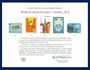 SC1 World Health Day 7 April 1972 UN Souvenir Card MNH  