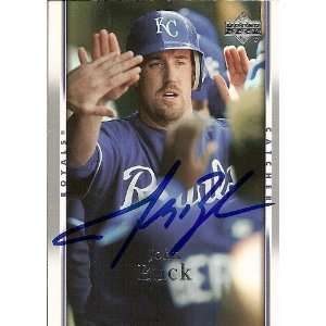 John Buck Autographed Kansas City Royals 2007 UD Card