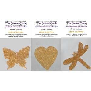  3Pack Cedar & Saffron Scented Air Fresheners in Butterfly 