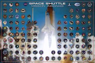 Space Shuttle  Missionsabzeichen Weltraum Poster #36769  