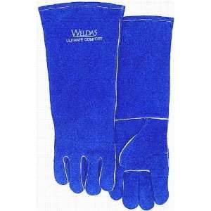  Welding Glove All Purpose   Blue Gauntlet   18   Cowhide 