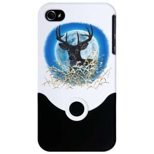 iPhone 4 or 4S Slider Case White Deer Moon Deer Hunting