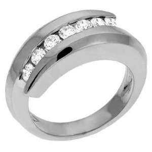 14K White Gold 0.51cttw Round Diamond Fashion Ring 