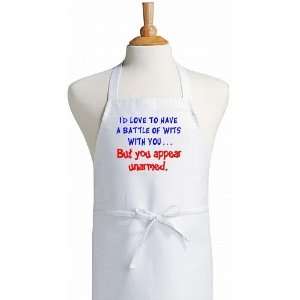   To Have A Battle Of Wits With You Funny Chef Apron