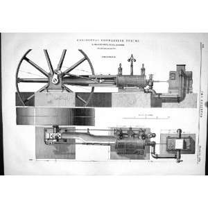  Engineering 1879 Horizontal Condensing Engine Charles 