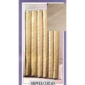 Suede Pintucket Shower Curtain Ivory