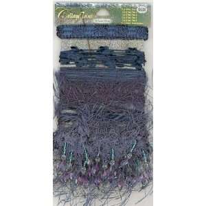  Collage Trim Deep Blue By The Each Arts, Crafts & Sewing