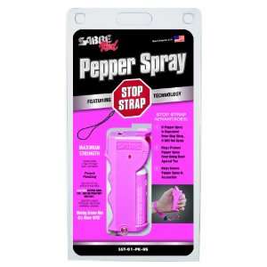  SABRE Red Stop Strap Pepper Spray, Pink