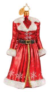 RADKO 1014428 HOLIDAY COUTURE   MRS CLAUS DRESS RETIRED  