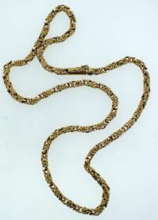   JEWELRY 14K YELLOW GOLD STAMPED CHAIN C.1980 LINK STRAND NECKLACE