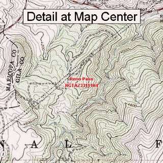  USGS Topographic Quadrangle Map   Reno Pass, Arizona 