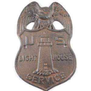  Iron Antique Reproduction Us Light House Service Badge 