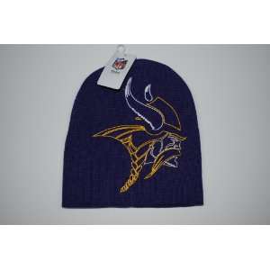  Minnesota Vikings Purple Big Logo Beanie Cap Winter Hat 