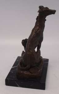 Stunning Seated Dog Bronze Sculpture   Signed FREMIET  