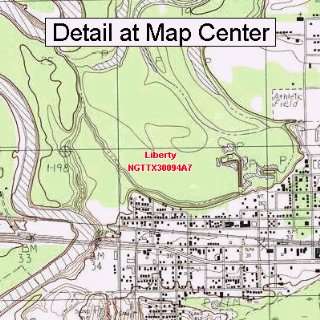  USGS Topographic Quadrangle Map   Liberty, Texas (Folded 