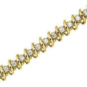  14K Yellow Gold 2 ct. Diamond Tennis Bracelet Katarina Jewelry