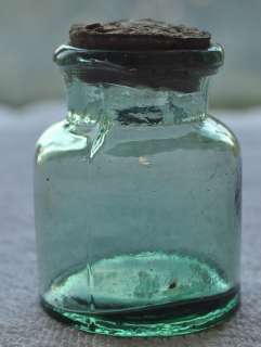 1910s Imperial Russia Pharmacy Apotheca Balm Jar Original Cork Thick 