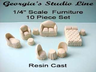  Quarter Scale) 10 Piece Cast Furniture Kit by Lori Ann Potts  