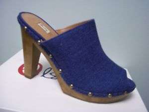 OLSENBOYE Womens Blue Shoes Sandals Heels Peep Toe Denim Pumps 8 M NEW 