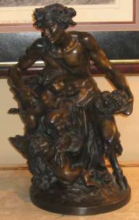 Original Clodion Bronze Sculpture 17,5in X 10.5in.  