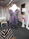 Adorable Purple and Black Cocktail Dress by Precious Formals Size 16