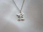 CUTE LITTLE GIRLS BUNNY RABBIT DETAILED SILVER NECKLACE.PERFECT GIFT 