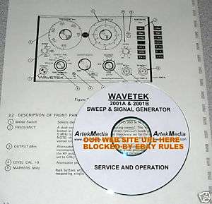 WAVETEK 2001A 2001B Instruction Manual (Ops & Service)  