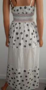 SALE New Ladies Zara Polka Dot Summer Cotton Maxi Dress  