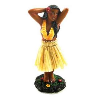Hawaiian Dashboard Posing Hula Girl Doll For Your Car  