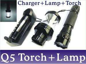 Q5 Torch Lantern Lamp Camping/ Battery 18650 Charger T2  