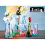 infactory Faltbare Kunststoff Vasen  Color Tube 7er Set   Faltbar 