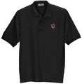 Indiana Hoosiers Black Pique Polo Shirt