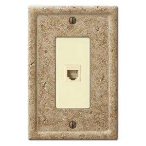 Creative Accents 1 Gang Stone Phone Jack Wall Plate 869NC17SPJ at The 