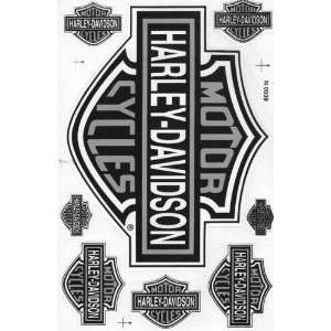 Aufkleber Set  Harley Davidson  silber  Küche & Haushalt