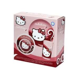 Dinico 17.9990.88   Hello Kitty 3 teilig Geschirrset (Teller, Schale 