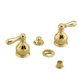 American Standard Hampton 2 Handle Bidet Faucet in Polished Brass 