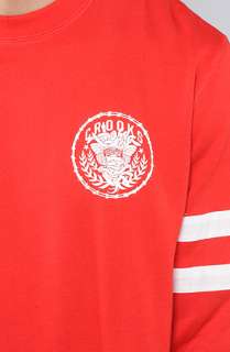 Crooks and Castles The Medusa Crest Crewneck Sweatshirt in True Red 