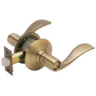Schlage Accent Antique Brass Bed/Bath Lever F40 ACC 609 at The Home 