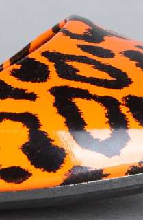 Fiebiger The Electric Leopard Flat in Neon Orange Red  Karmaloop 