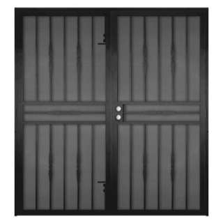 Unique Home Designs Cottage Rose 60 in. x 80 in. Black Double Security 