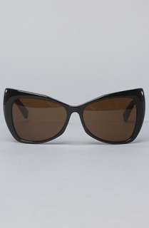 House of Harlow 1960 The Aly Sunglasses in Black with Mahogany Arms 