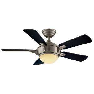 Hampton Bay Midili Brushed Nickel Black Indoor Ceiling Fan  The Home 