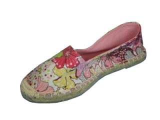 Bamboo Dominic 01 Pink Floral Espadrille Flat  