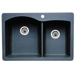 Blanco Diamond Dual Mount Composite 33 in. x 22 in. x 9.5 in. 1 Hole 
