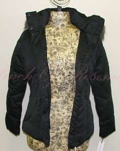   Klein Down Puff Faux Fur Hood Jacket Coat Petite 885719443931  