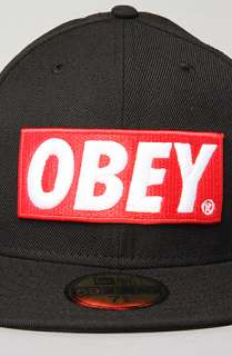 Obey The Classic Material New Era Hat in Black  Karmaloop 