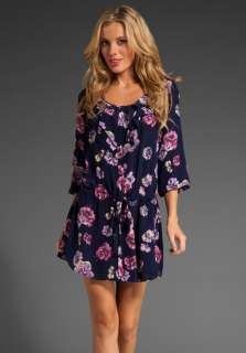 REBECCA TAYLOR Pressed Flower Bloomie Dress in Midnight at Revolve 