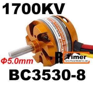 RC Timer 1700KV Shaft 5.0mm Brushless Motor BC3530 8  